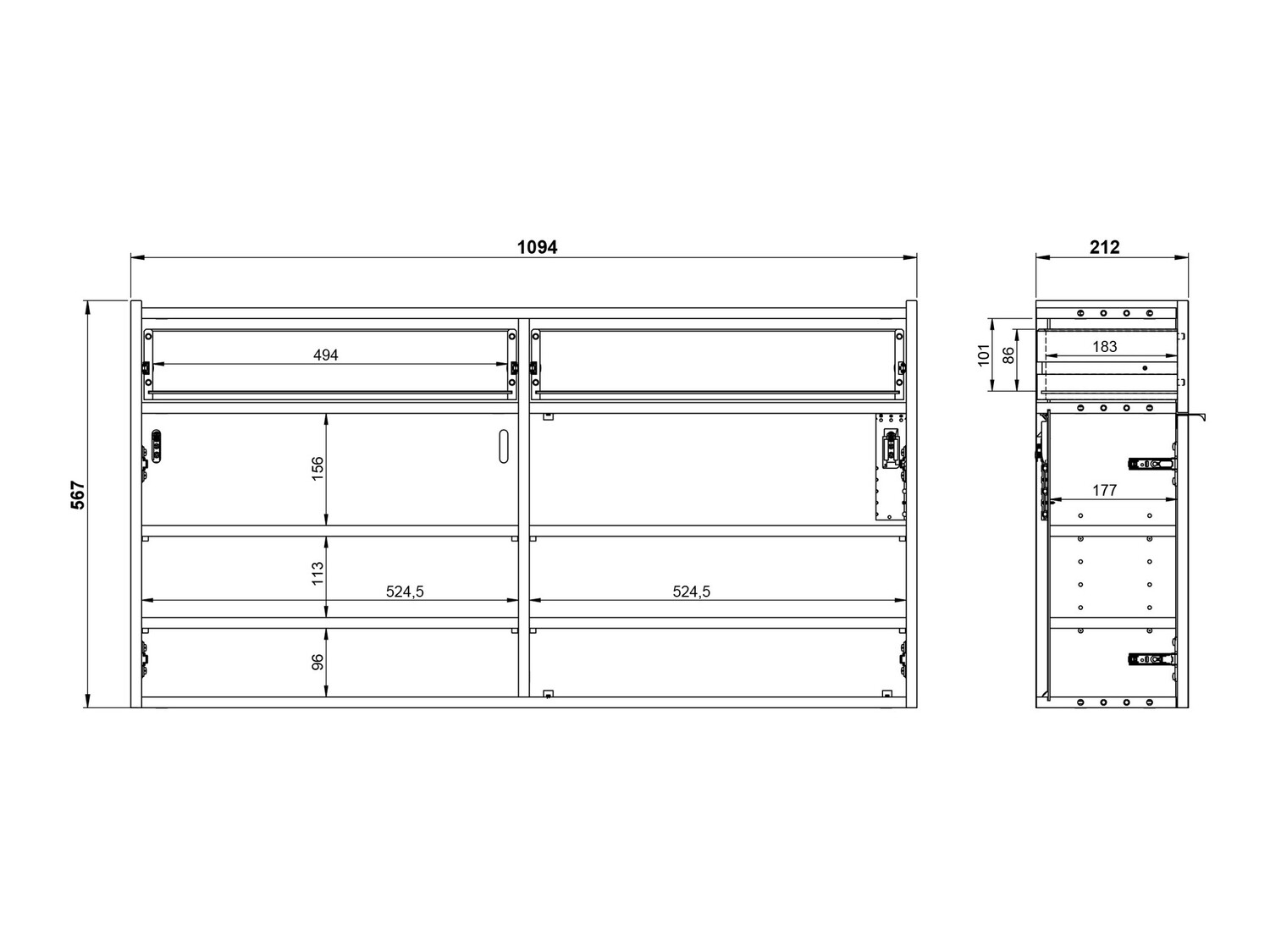 Esikukomplekt Cirsale 106 (Tolmune roheline + Navarra tamm)