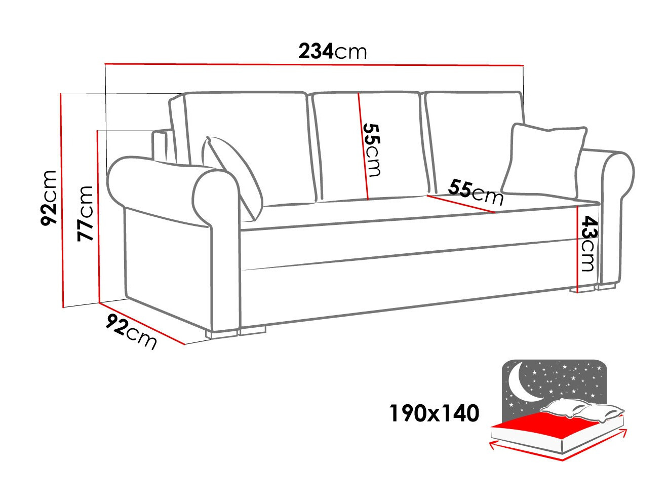 Diivanvoodi Columbus 130 (Mono 241)