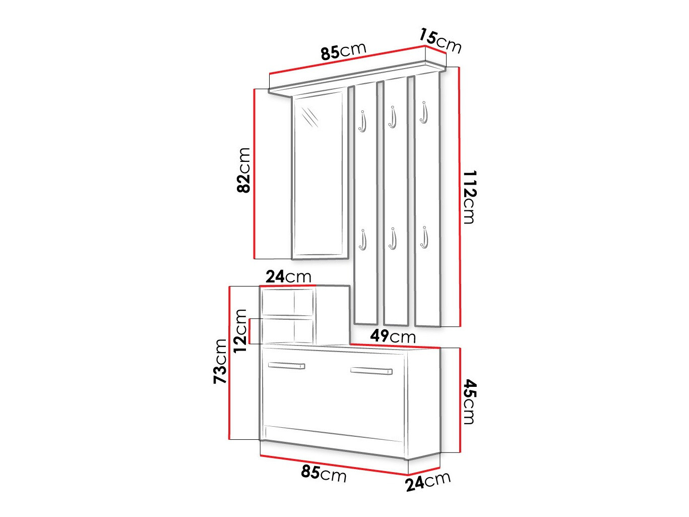 Esikukomplekt Candum (Sonoma tamm)