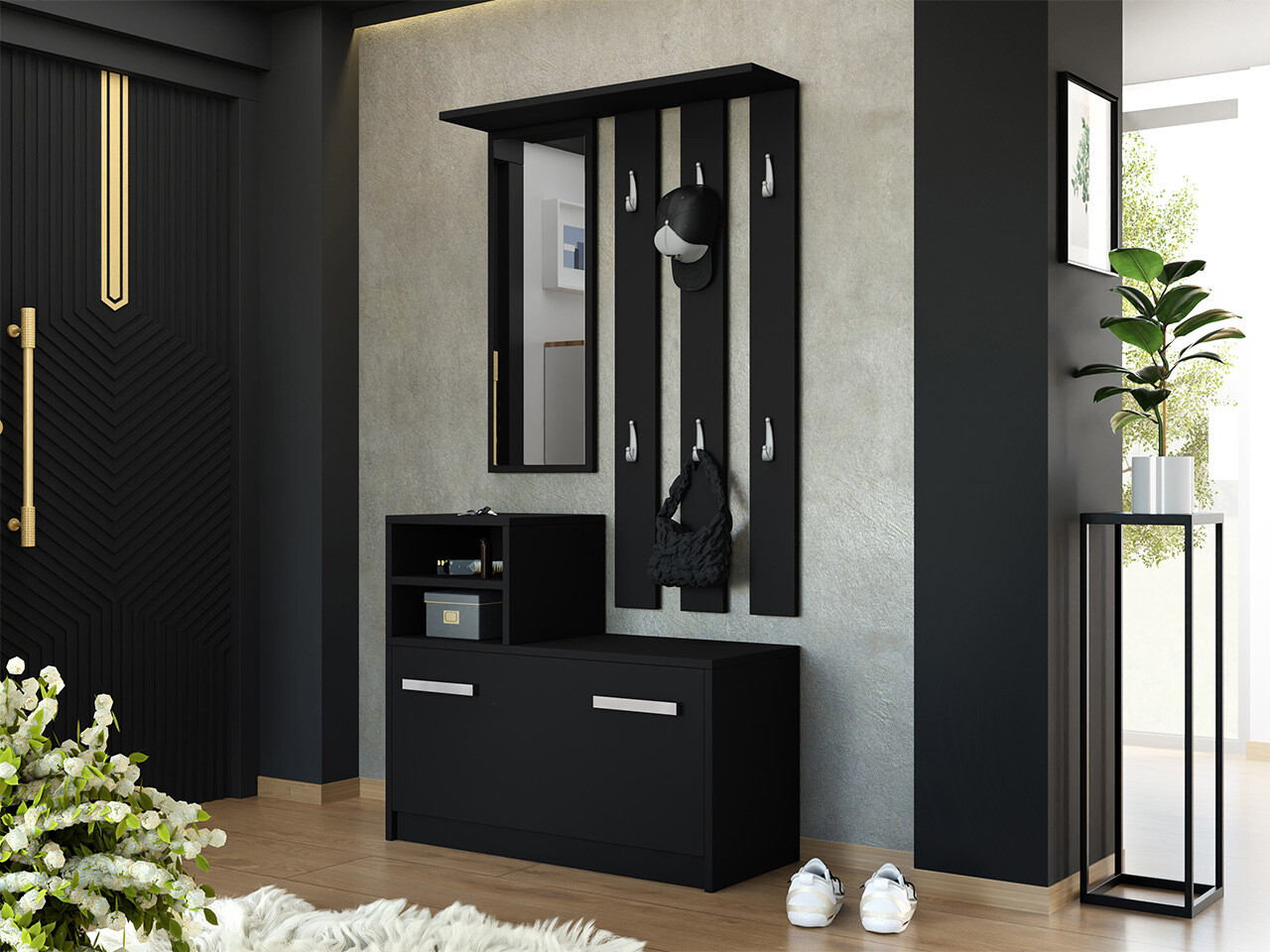 Esikukomplekt Mandeville 100 (Must)