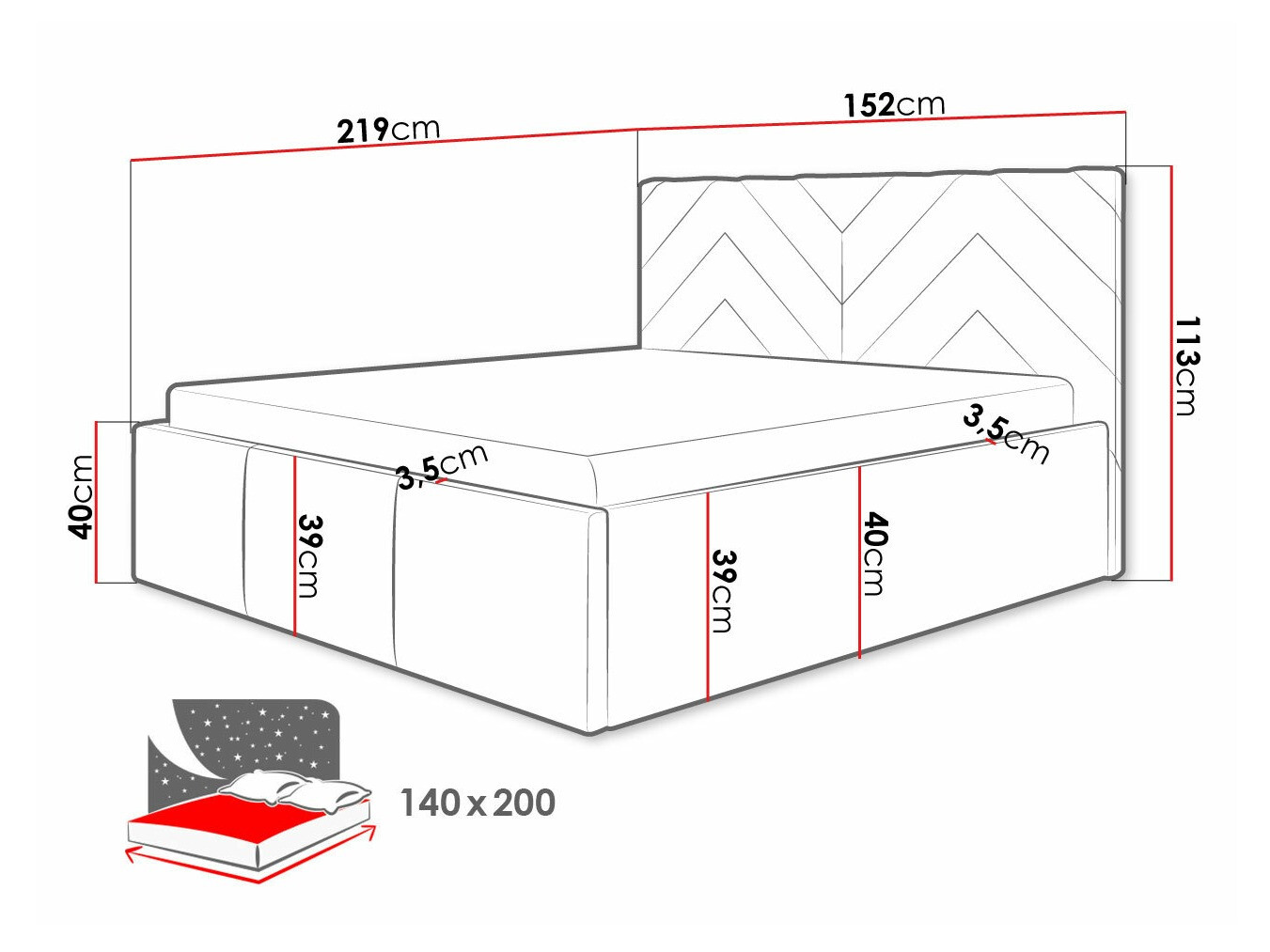 Voodi ComfiDream 175 (Fresh 01)