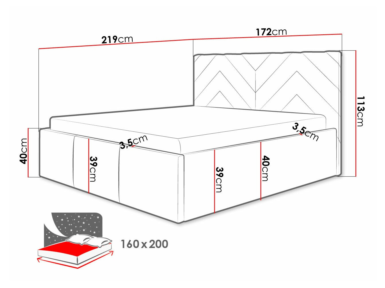 Voodi ComfiDream 175 (Fresh 11)