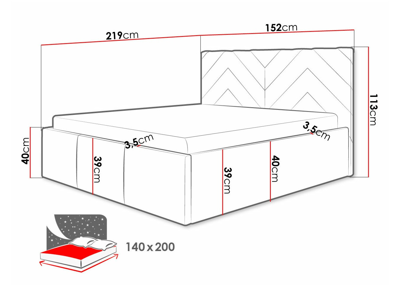 Voodi ComfiDream 175 (Fresh 13)