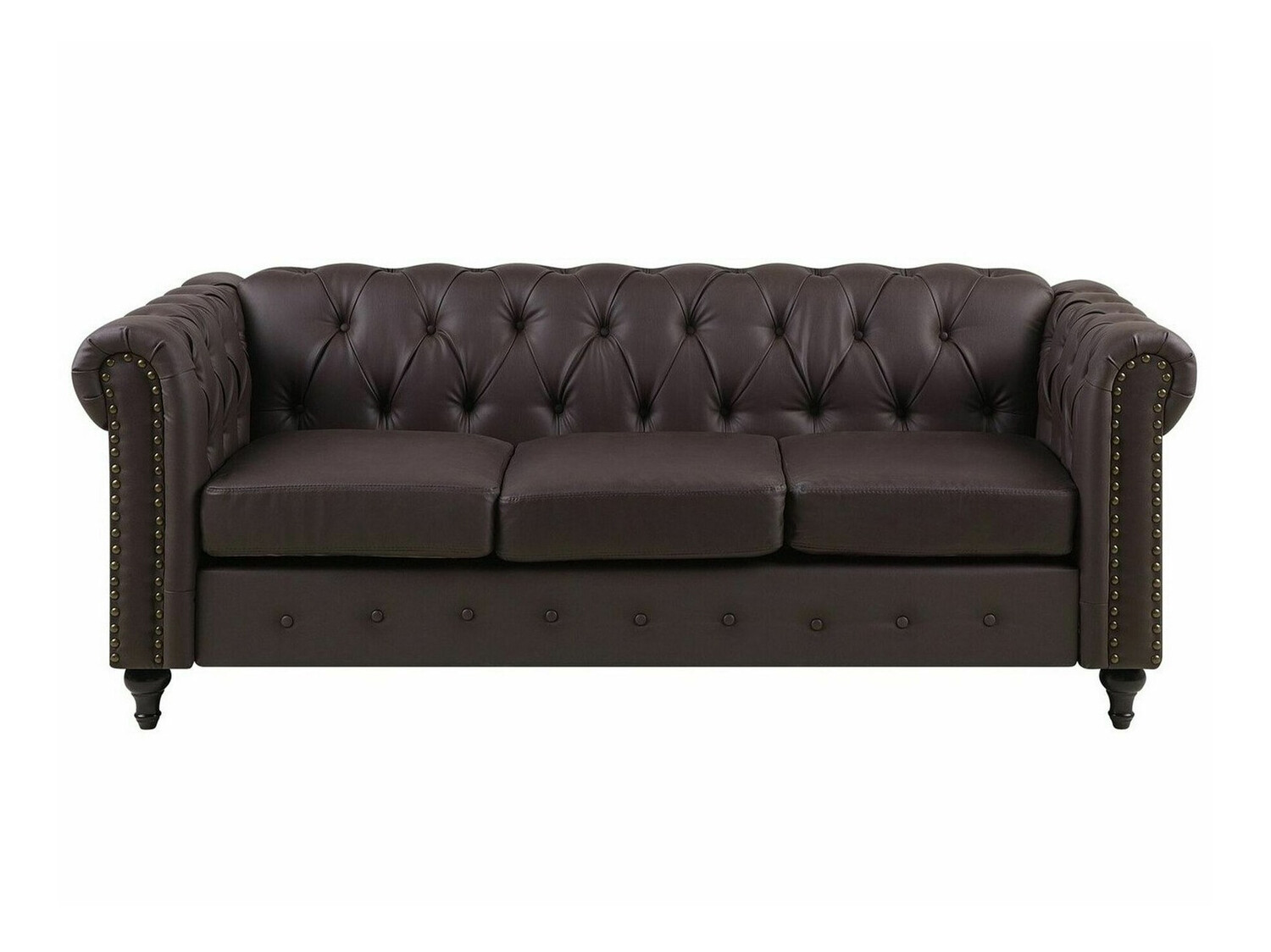 Chesterfield diivan Cirdoro 106 (Tumepruun)