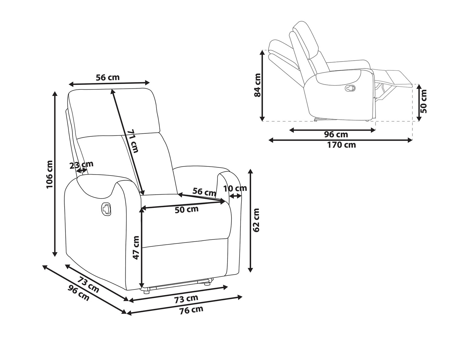 Tugitool recliner Berwyn 886 (Hall)