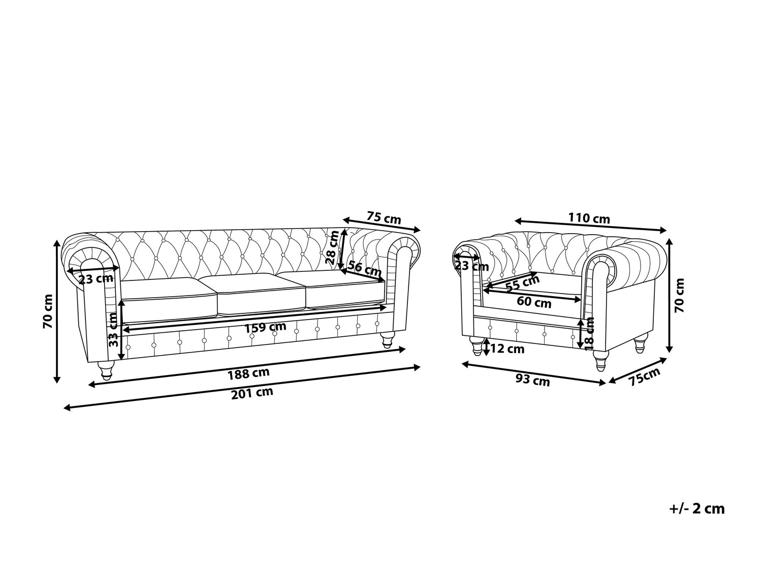 Pehme mööbli komplekt Cirdoro 110 (Kollane)