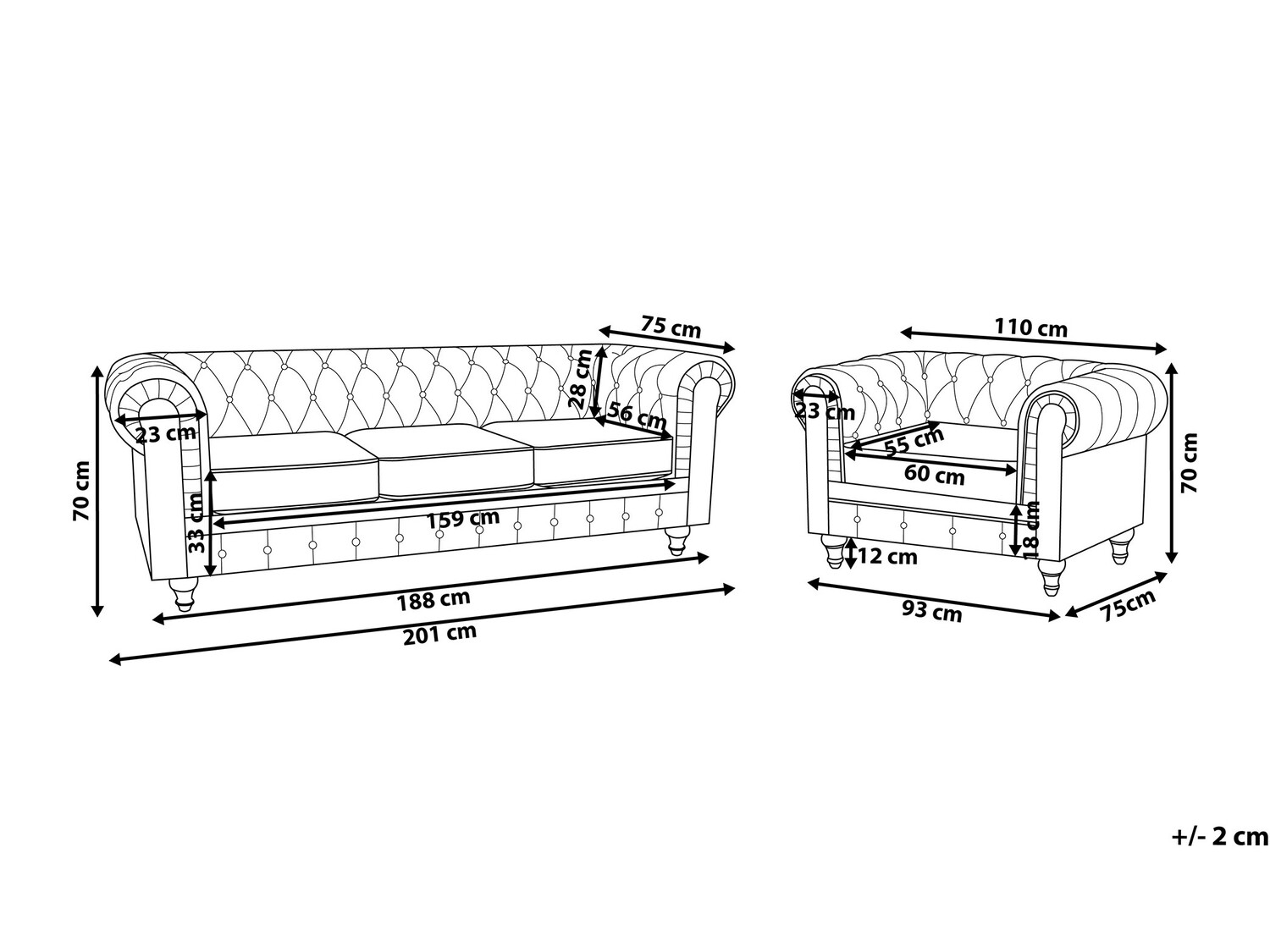Pehme mööbli komplekt Cirdoro 110 (Roheline)