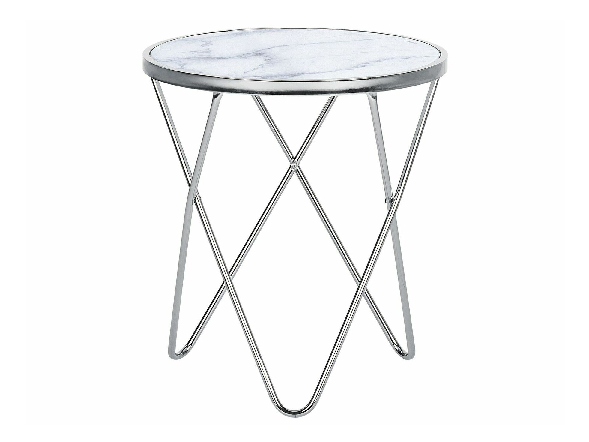 Külglaud Berwyn 985 (Valge marmor + Hõbedane)