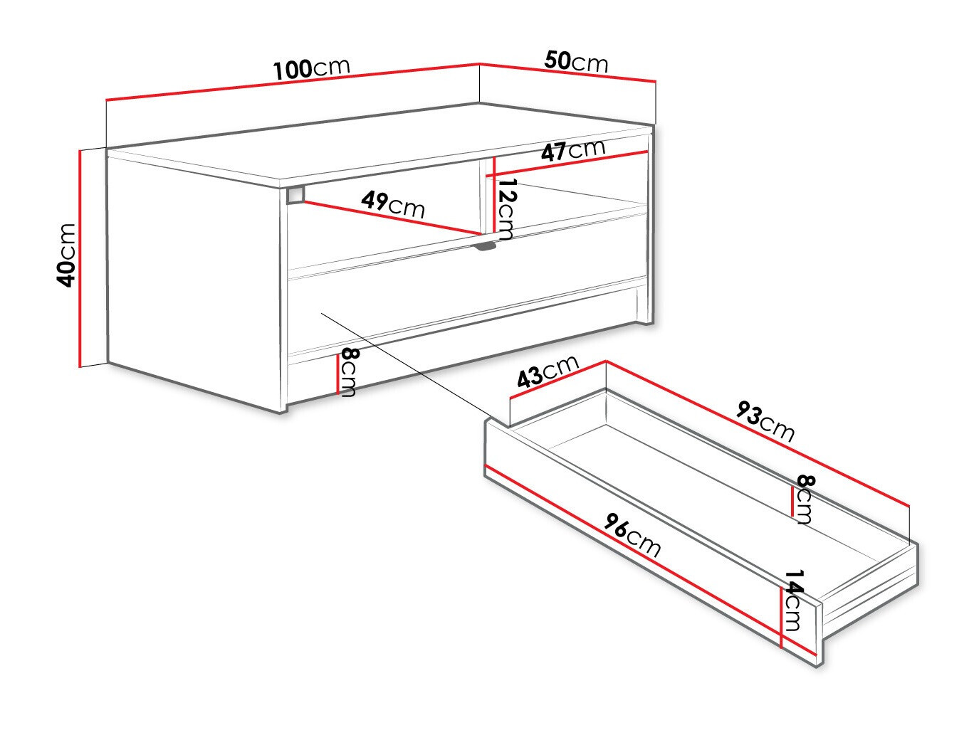 Diivanilaud Comfivo Papilio (Must)