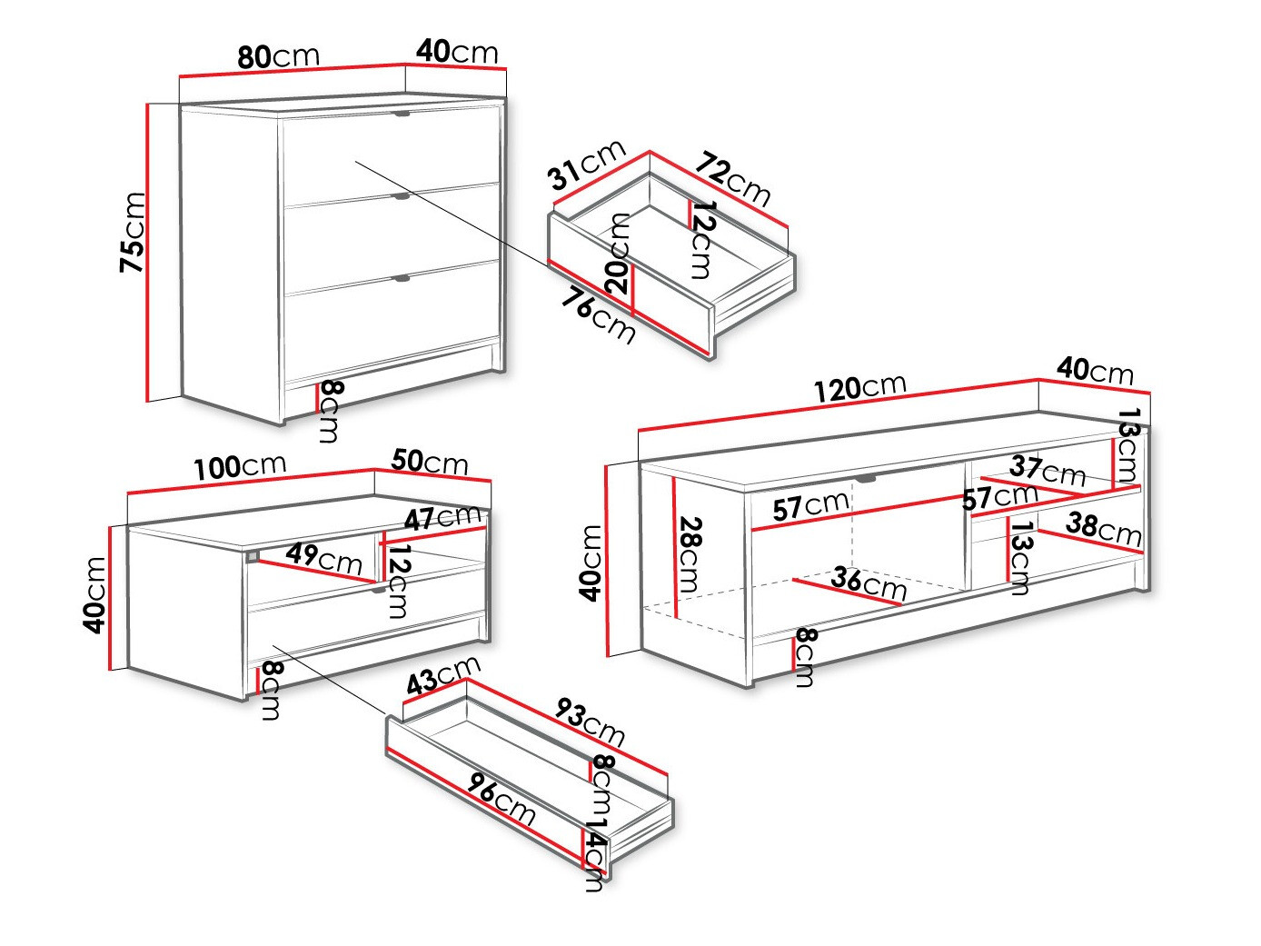 Elutoa komplekt Comfivo Larmire 108 (Valge)