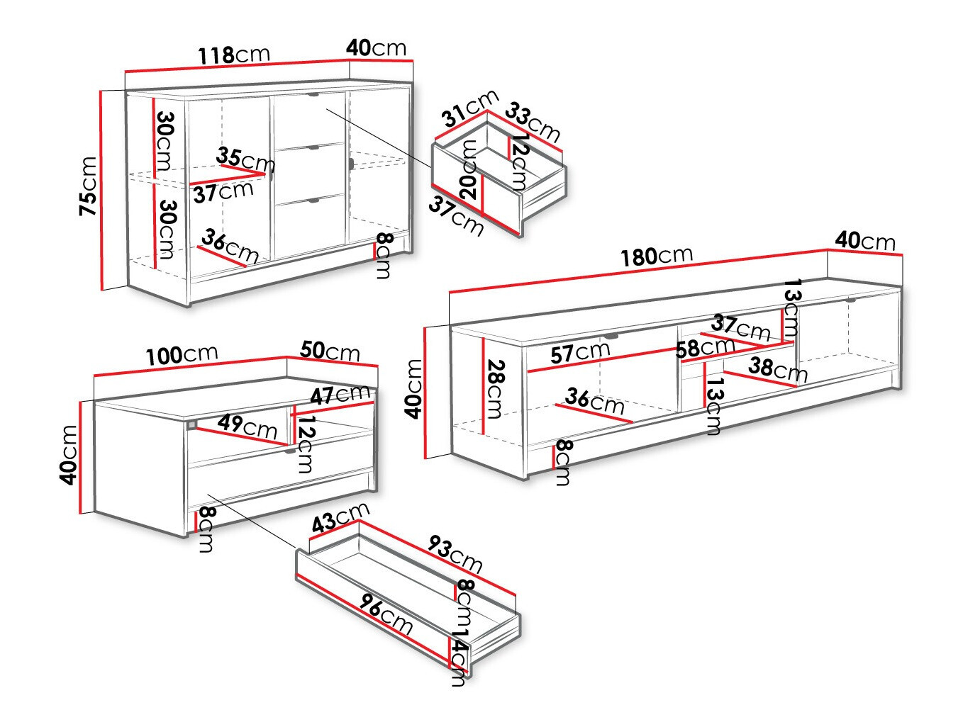 Elutoa komplekt Comfivo Papilio I (Valge)