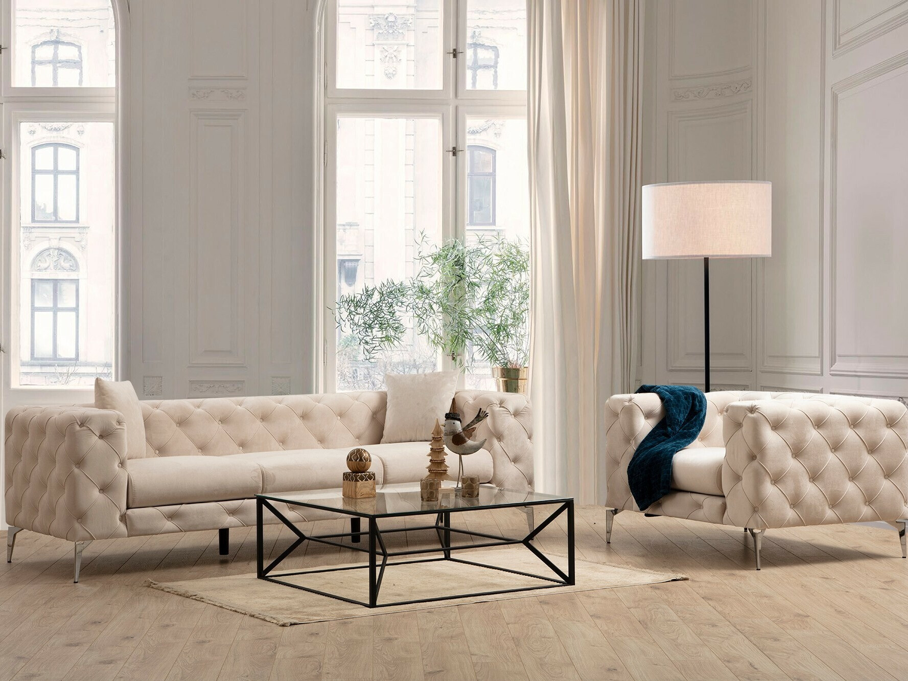 Chesterfield diivan Altadena 356 (Beež)