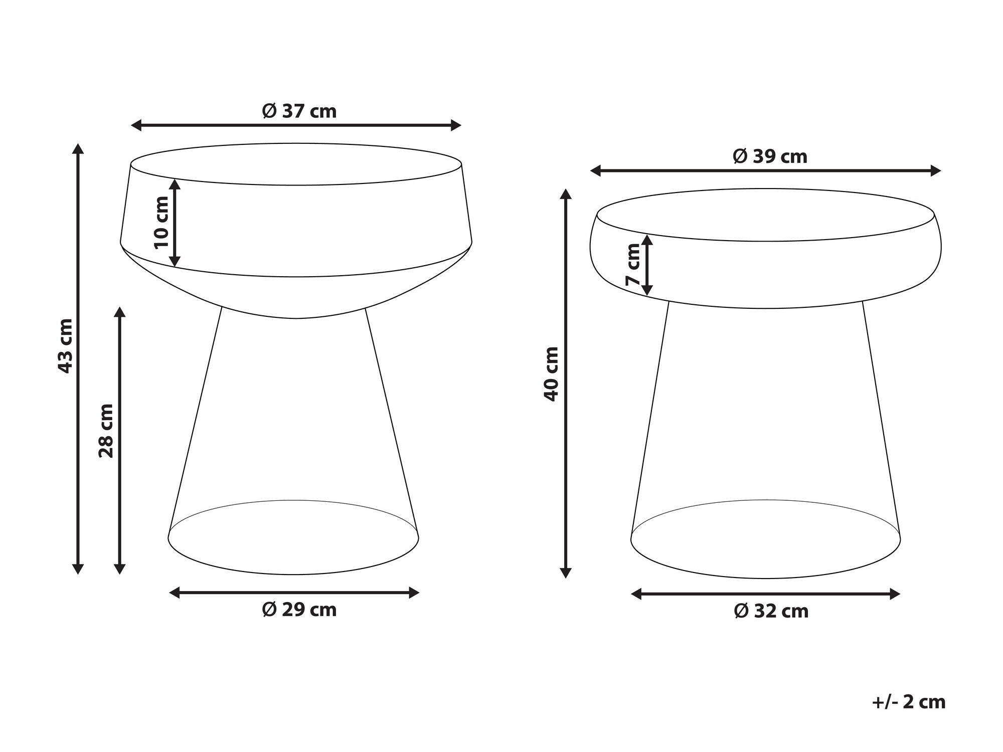 Kõrvallaudade komplekt Berwyn 1061 (Punane)