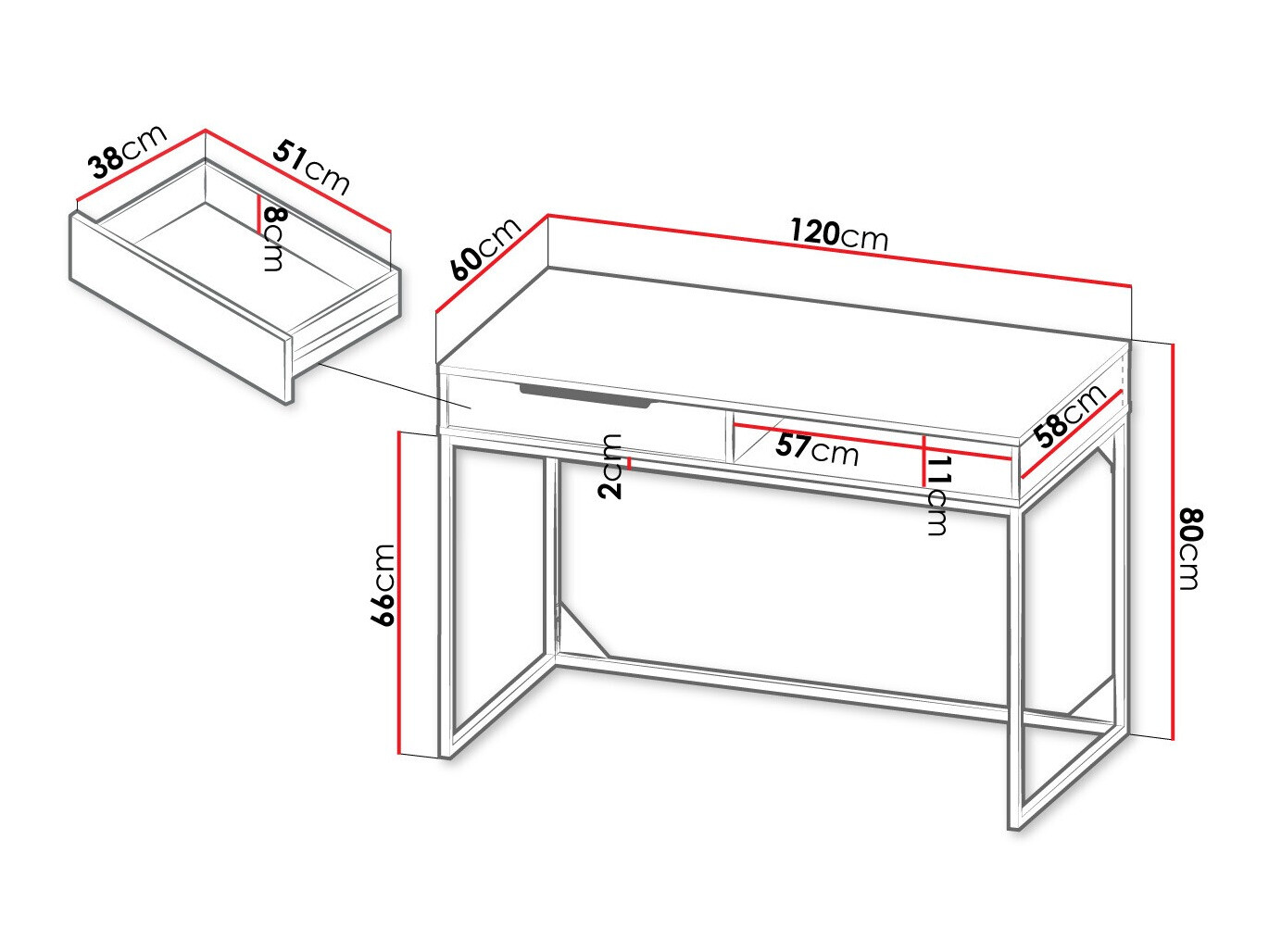 Kirjutuslaud Romcama 100