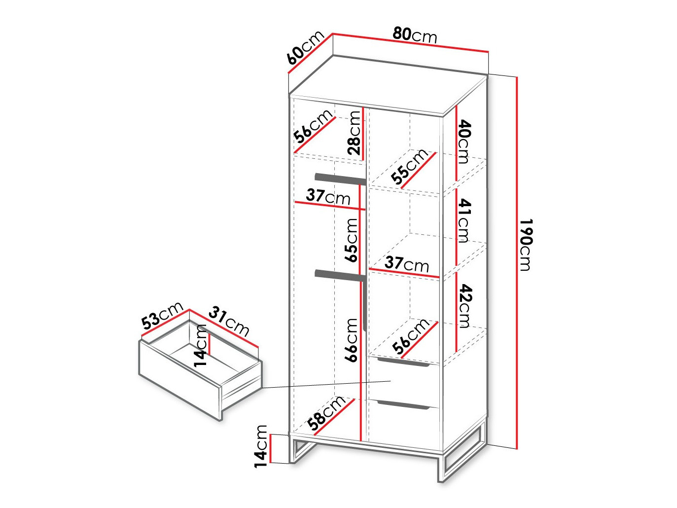 Riidekapp Romcama 106