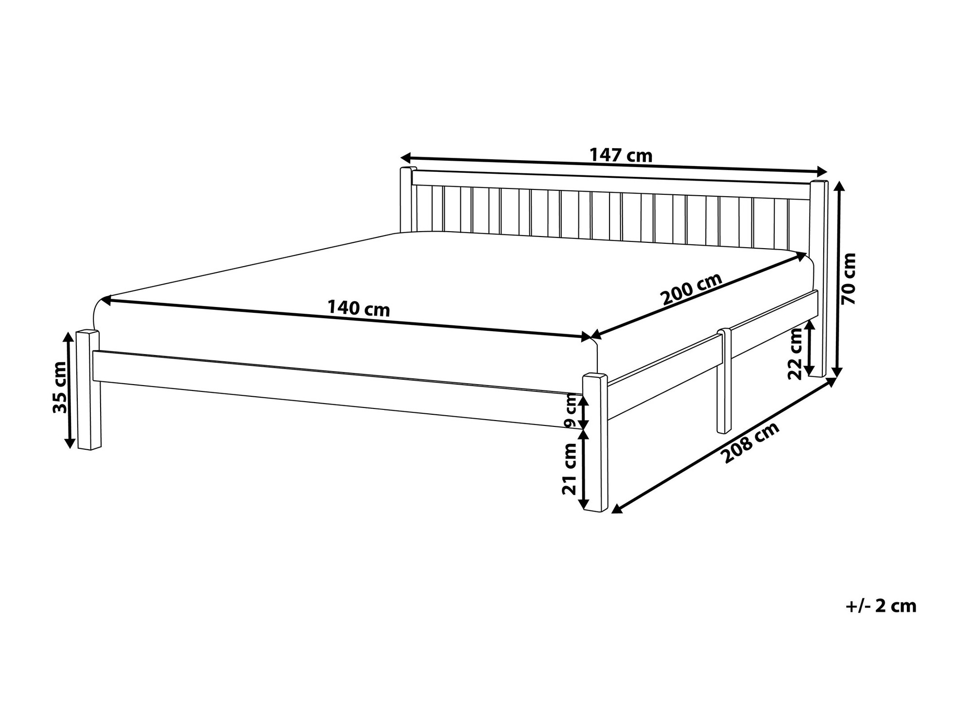 Voodi Berwyn 1156 (Valge)