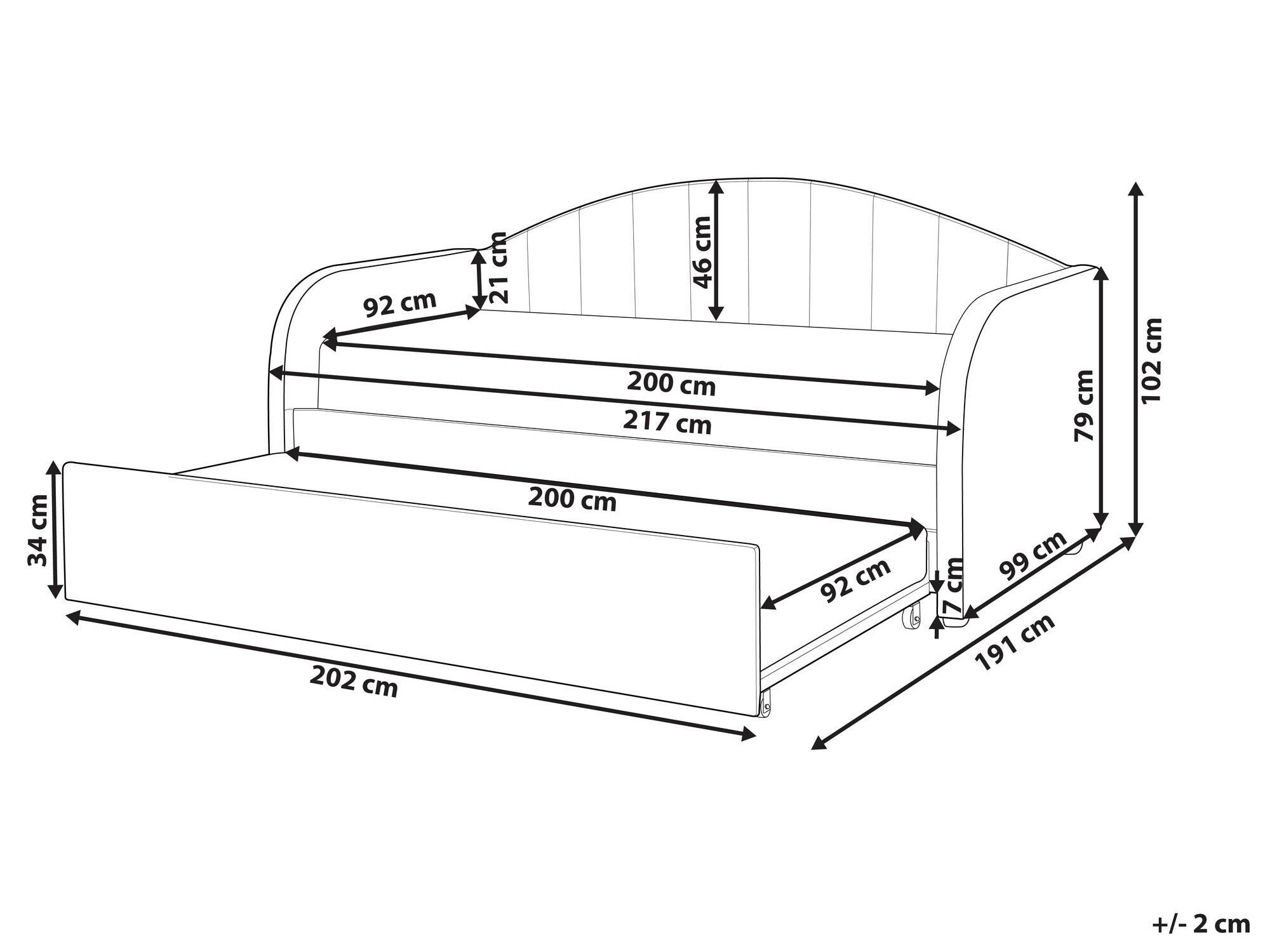 Voodi Berwyn 1232 (Heleroosa)