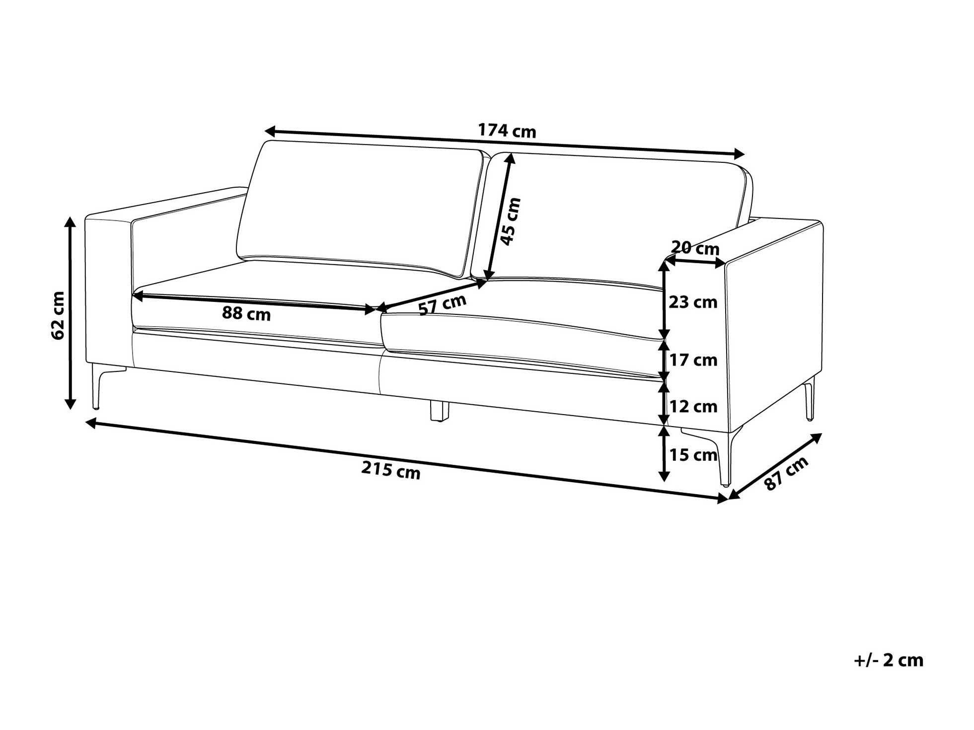 Diivan Berwyn 1261 (Helesinine)
