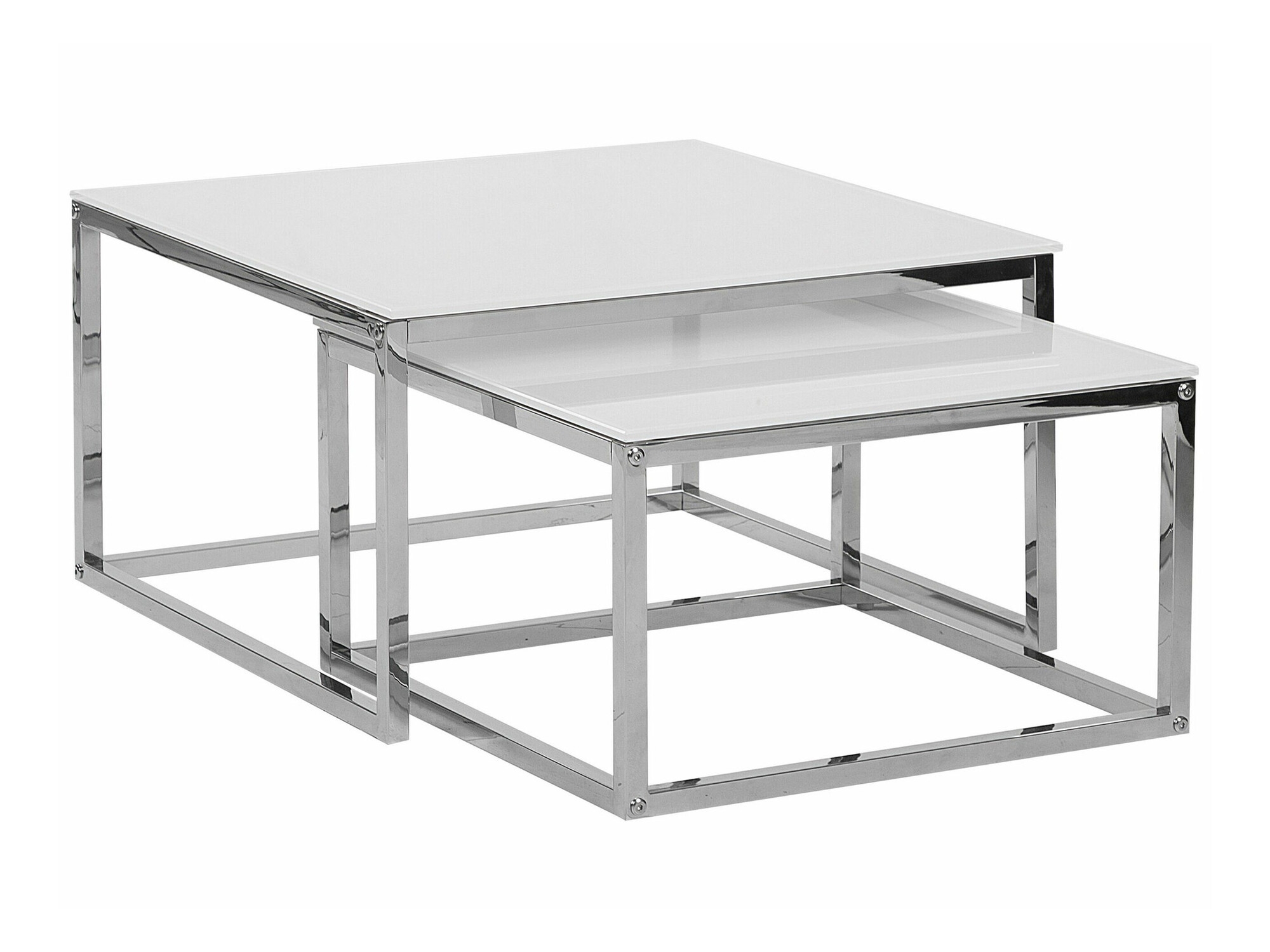 Diivanilaudade komplekt Berwyn 1283 (Valge + Hõbedane)