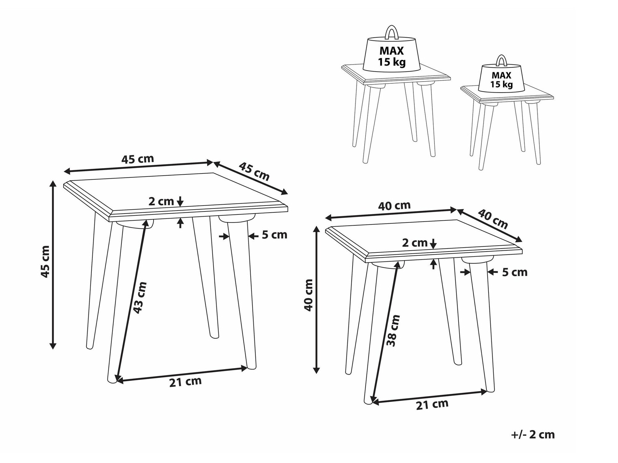 Diivanilaudade komplekt Berwyn 1305
