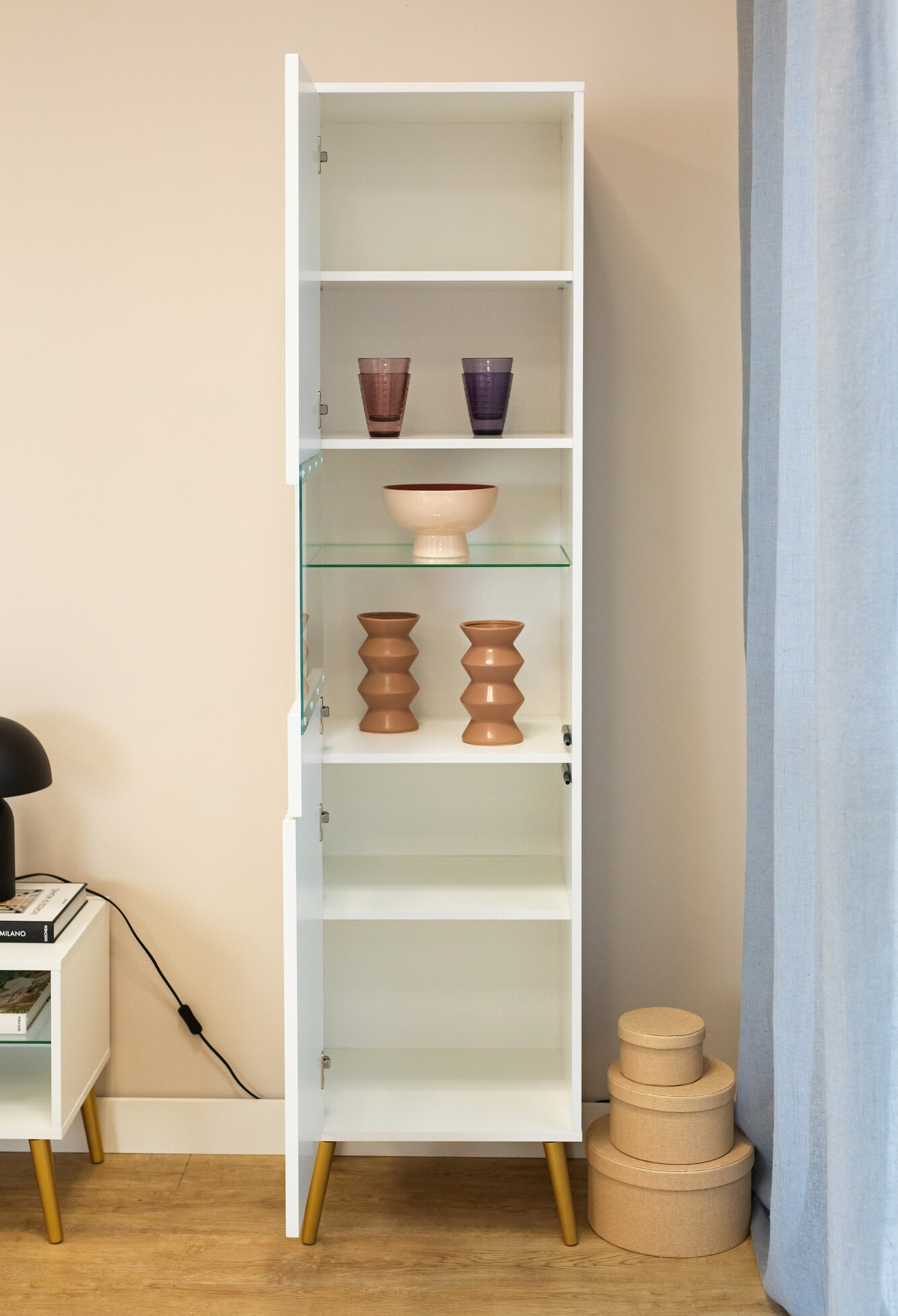 Riiul Cirferi 107 (Valge + Kuldne)