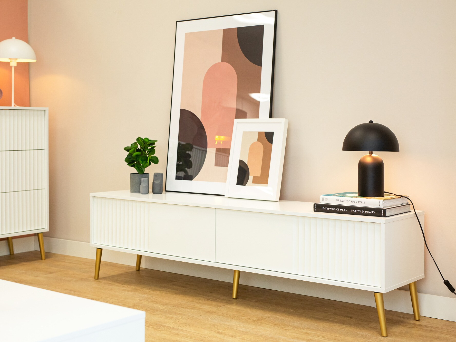 TV-alus Cirferi 105 (Valge + Kuldne)