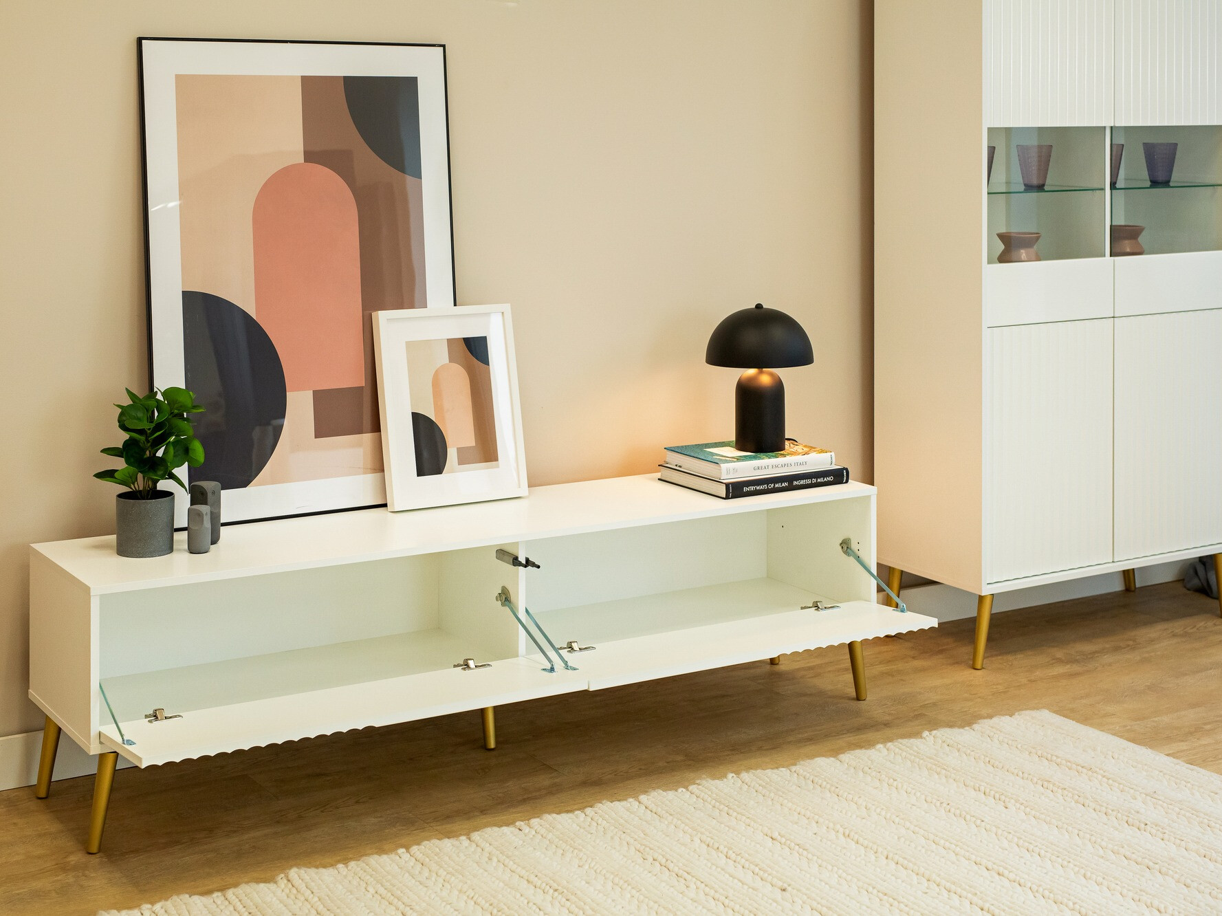 TV-alus Cirferi 105 (Valge + Kuldne)