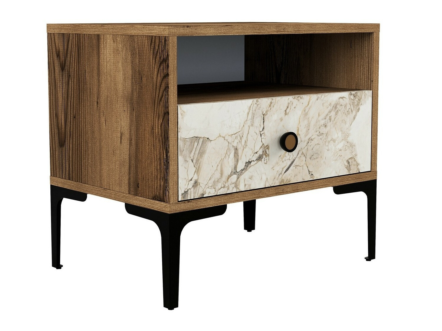 Öökapp Kailua 1516 (Pähkel + Valge marmor)