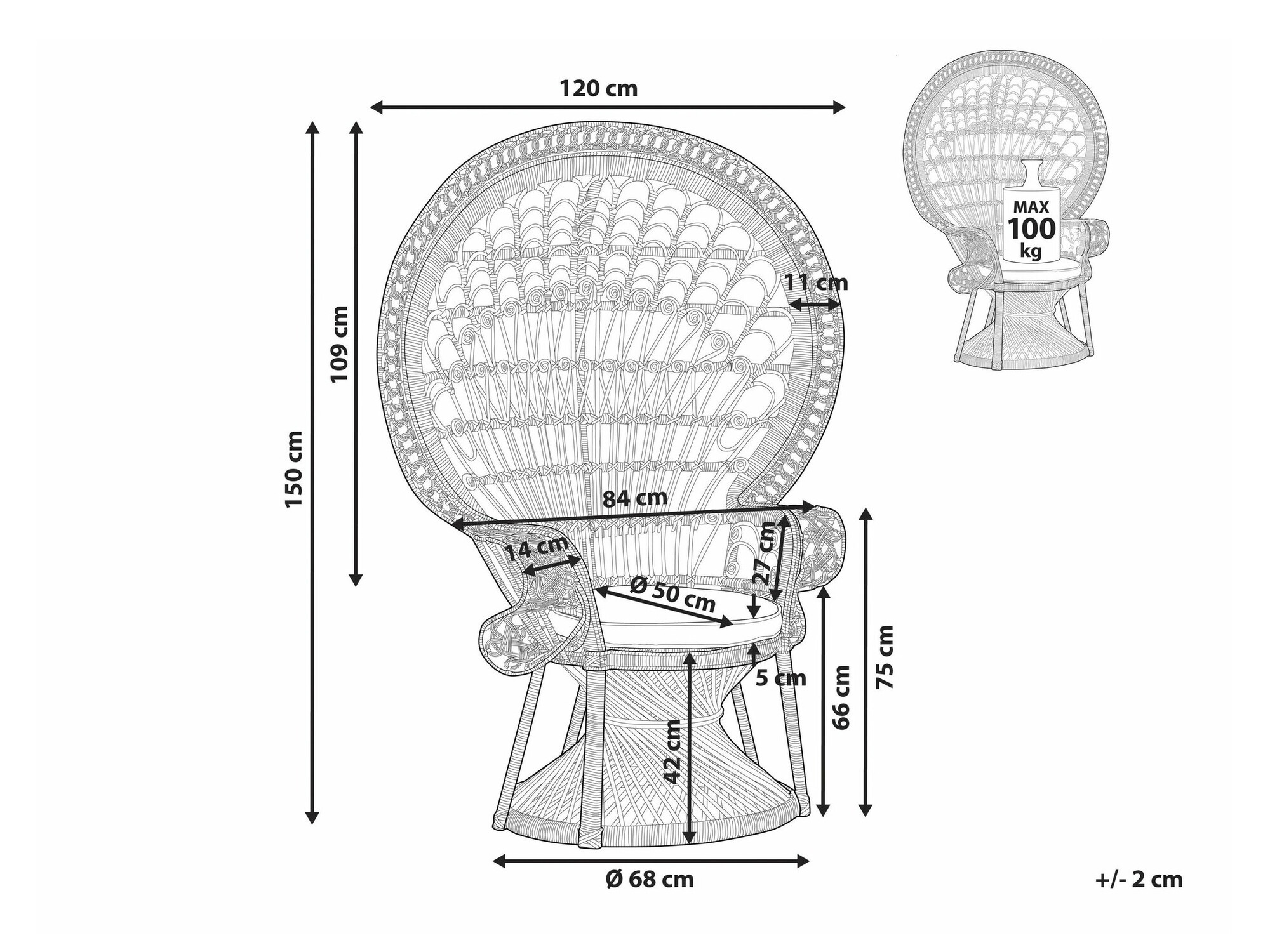 Välitugitool Berwyn 1429 (Helepruun)