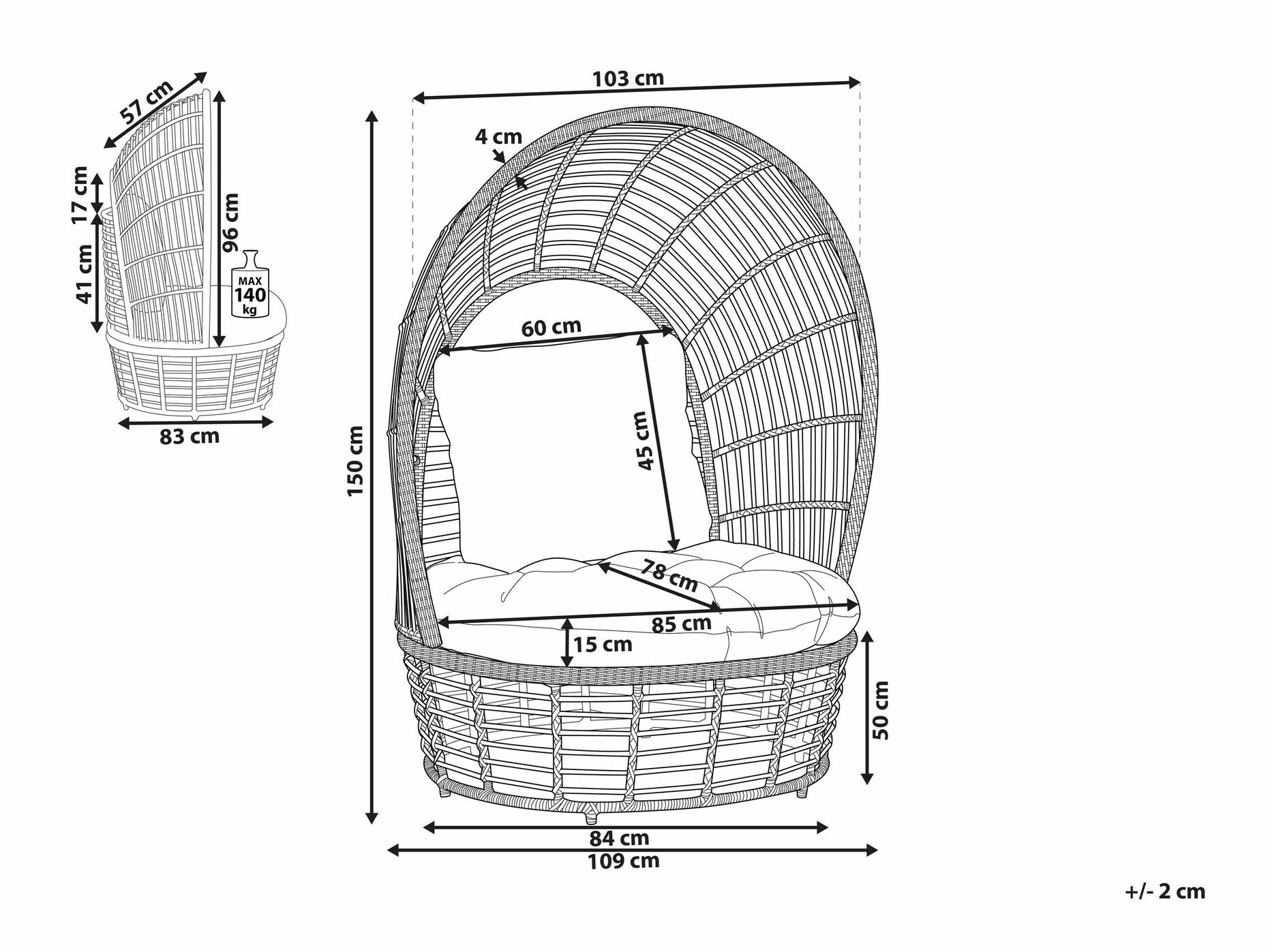Välitugitool Berwyn 1436