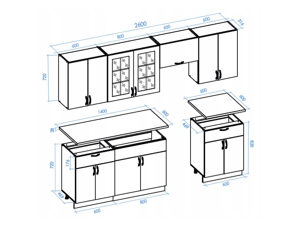 Köögikomplekt Houston 1585