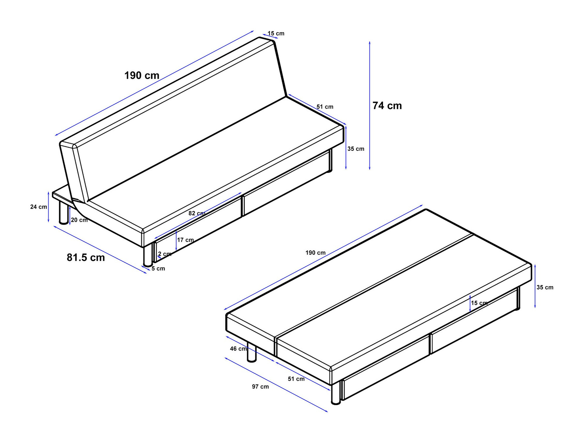 Diivanvoodi Denton 1223 (Helehall)