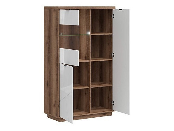 Elutoa komplekt Fivale 110 (Tume delano tamm + Läikiv valge)