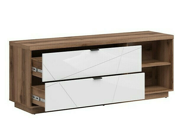 Elutoa komplekt Fivale 110 (Tume delano tamm + Läikiv valge)