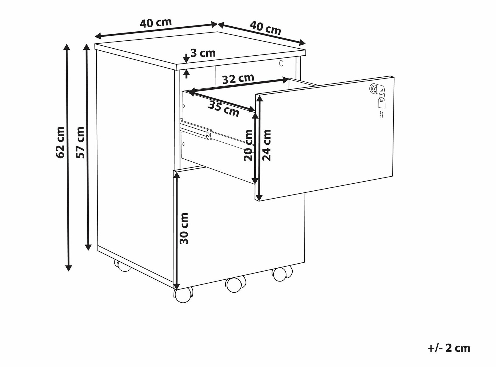 Sahtelkapp Berwyn 3281 (Valge)