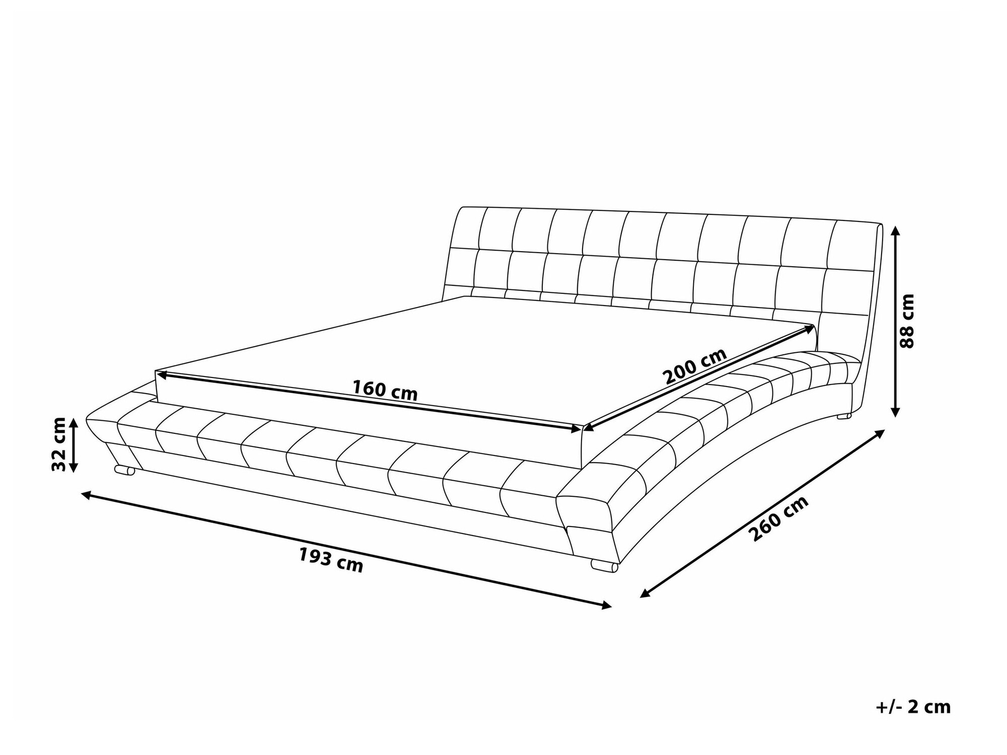 Voodi Berwyn 1535 (160 x 200 cm)