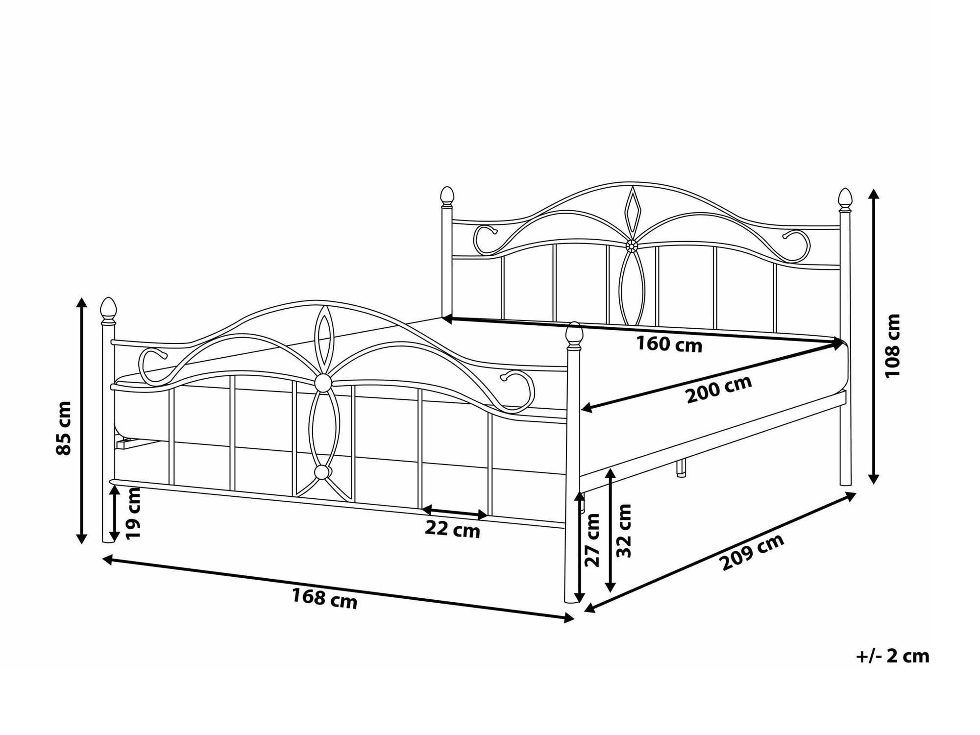Voodi Berwyn 441 (Must)