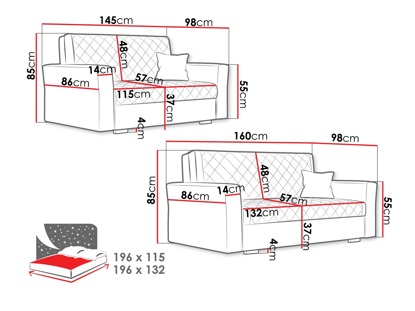 Pehme mööbli komplekt Clarona IV (Zanzibar 190)