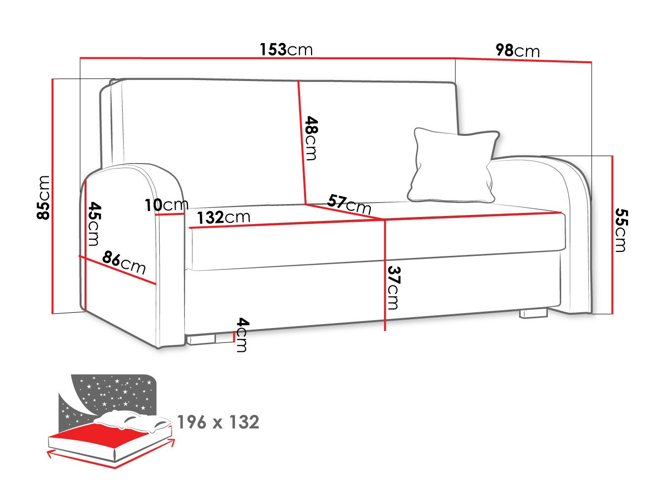 Diivanvoodi Columbus 163 (Mono 232 + Sorriso 5)