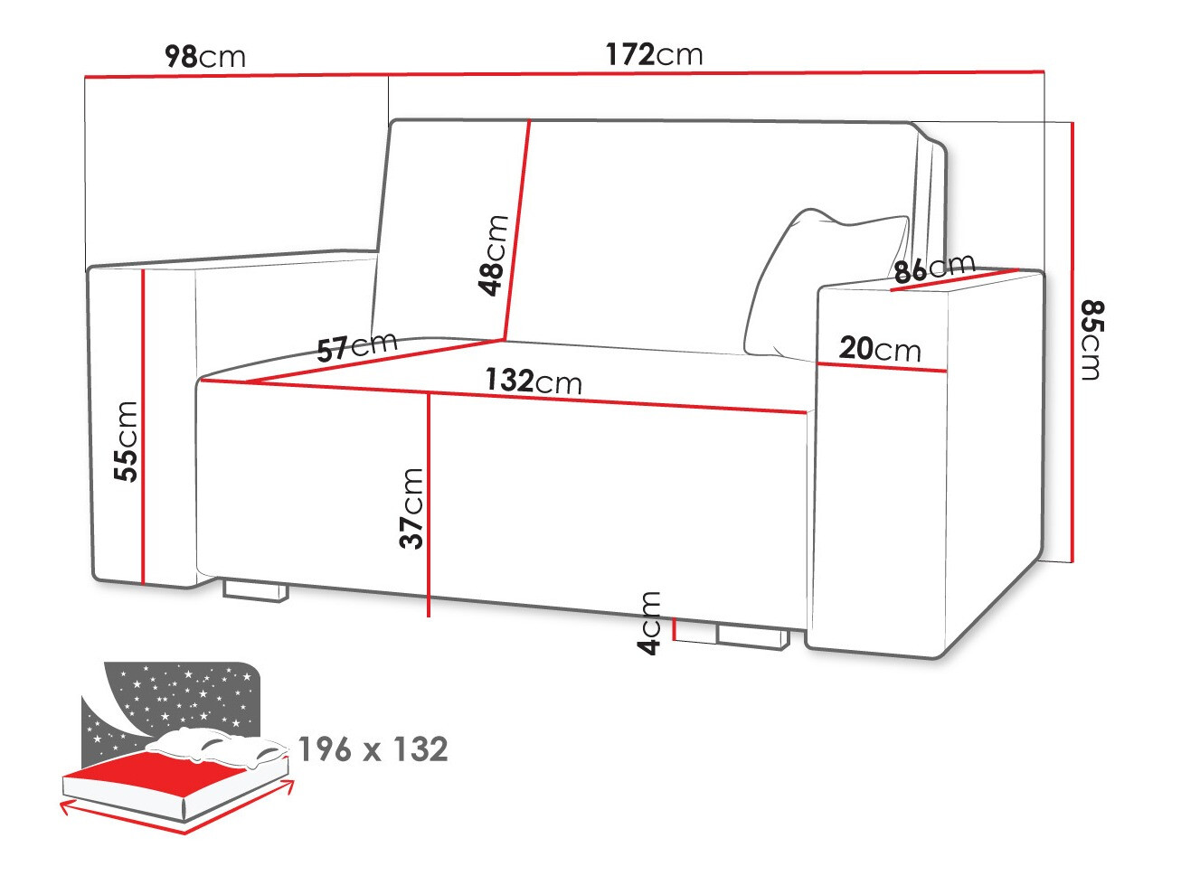 Diivanvoodi Columbus 193 (Neve 3)