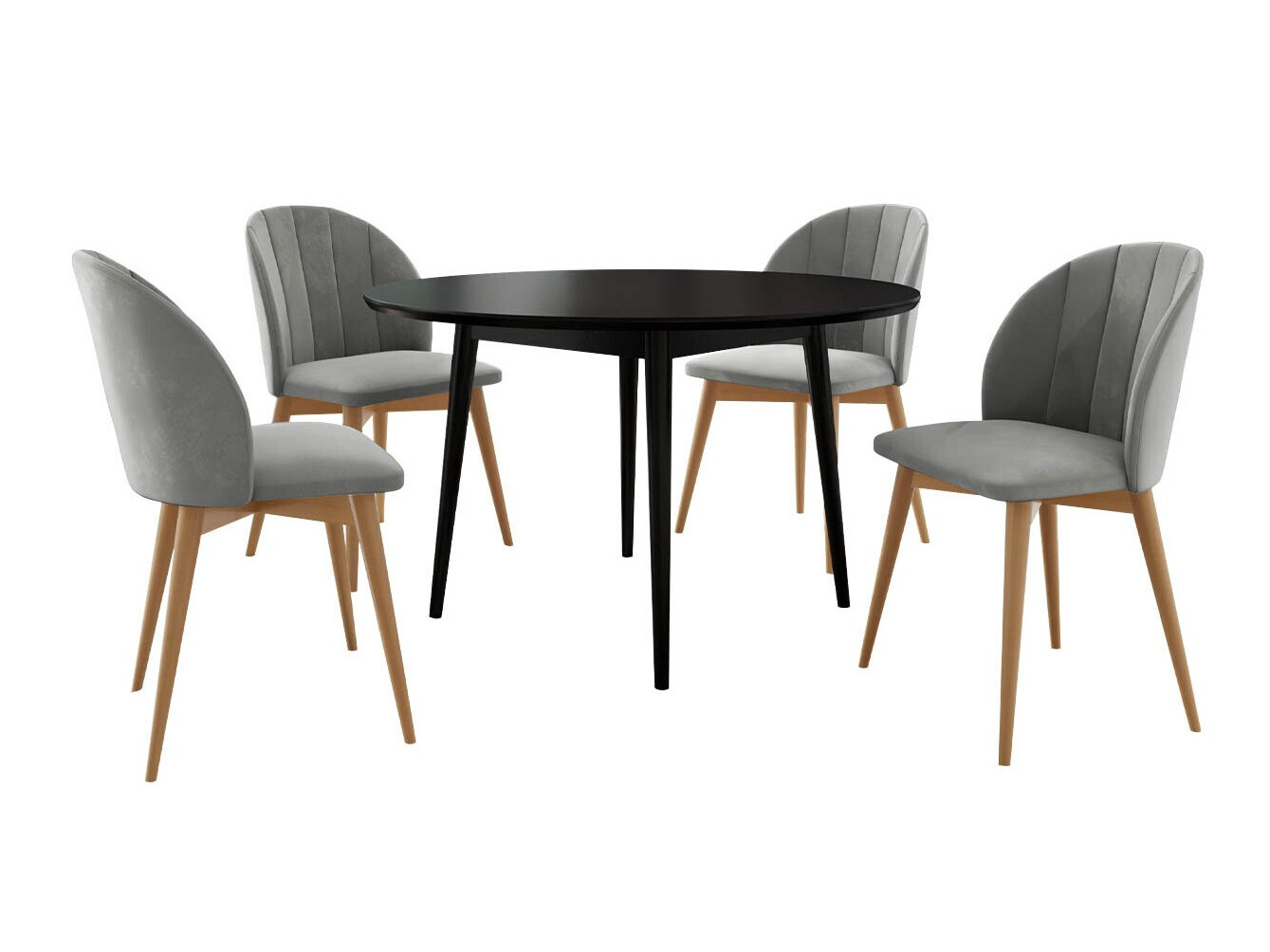 Söögitoakomplekt Racine 127 (Pruun + Magic Velvet 2217)