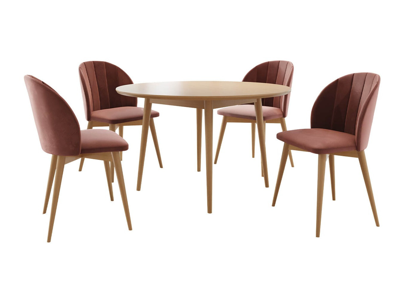 Söögitoakomplekt Racine 127 (Pruun + Magic Velvet 2258)