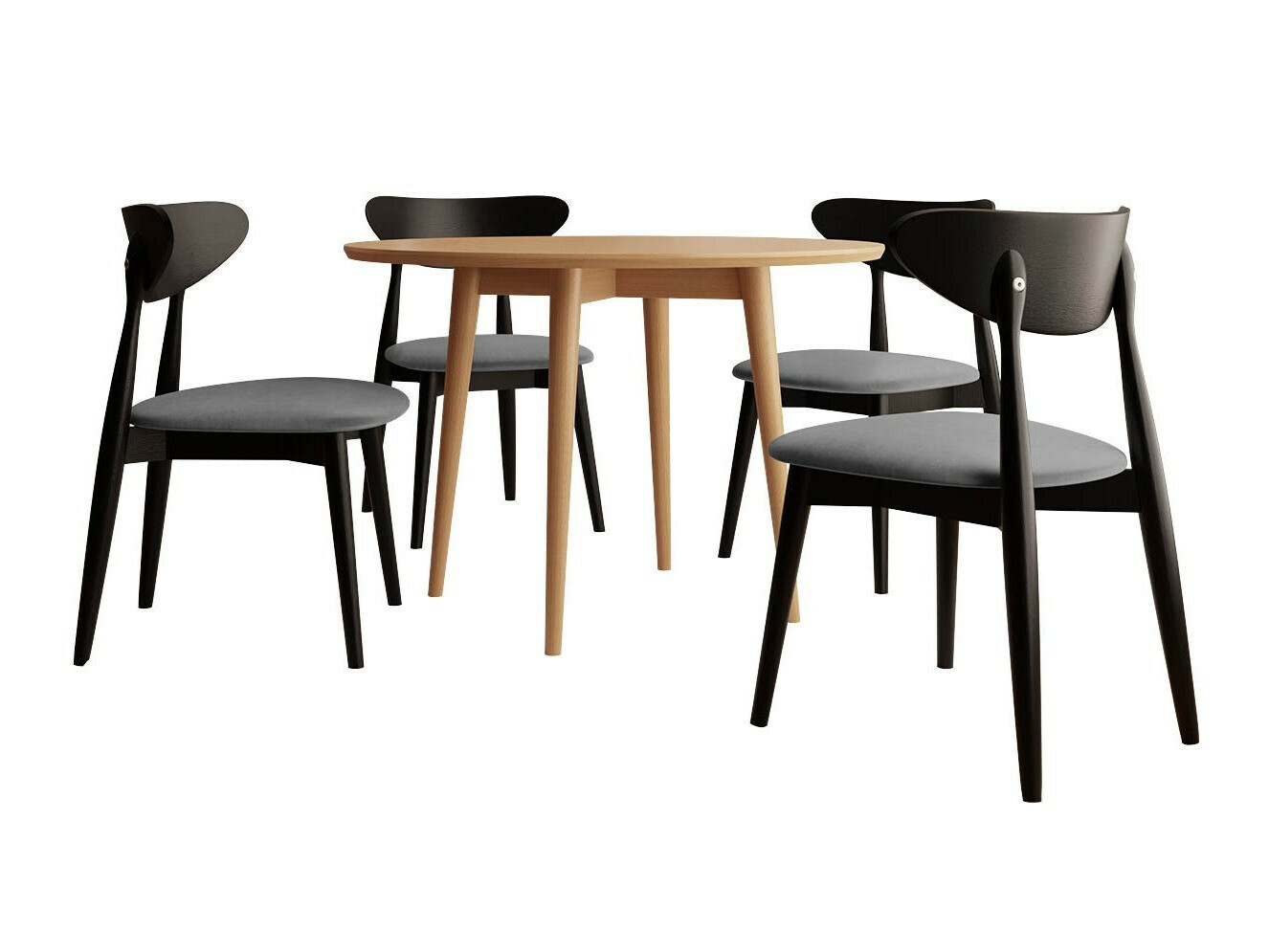 Söögitoakomplekt Racine 124 (Must)