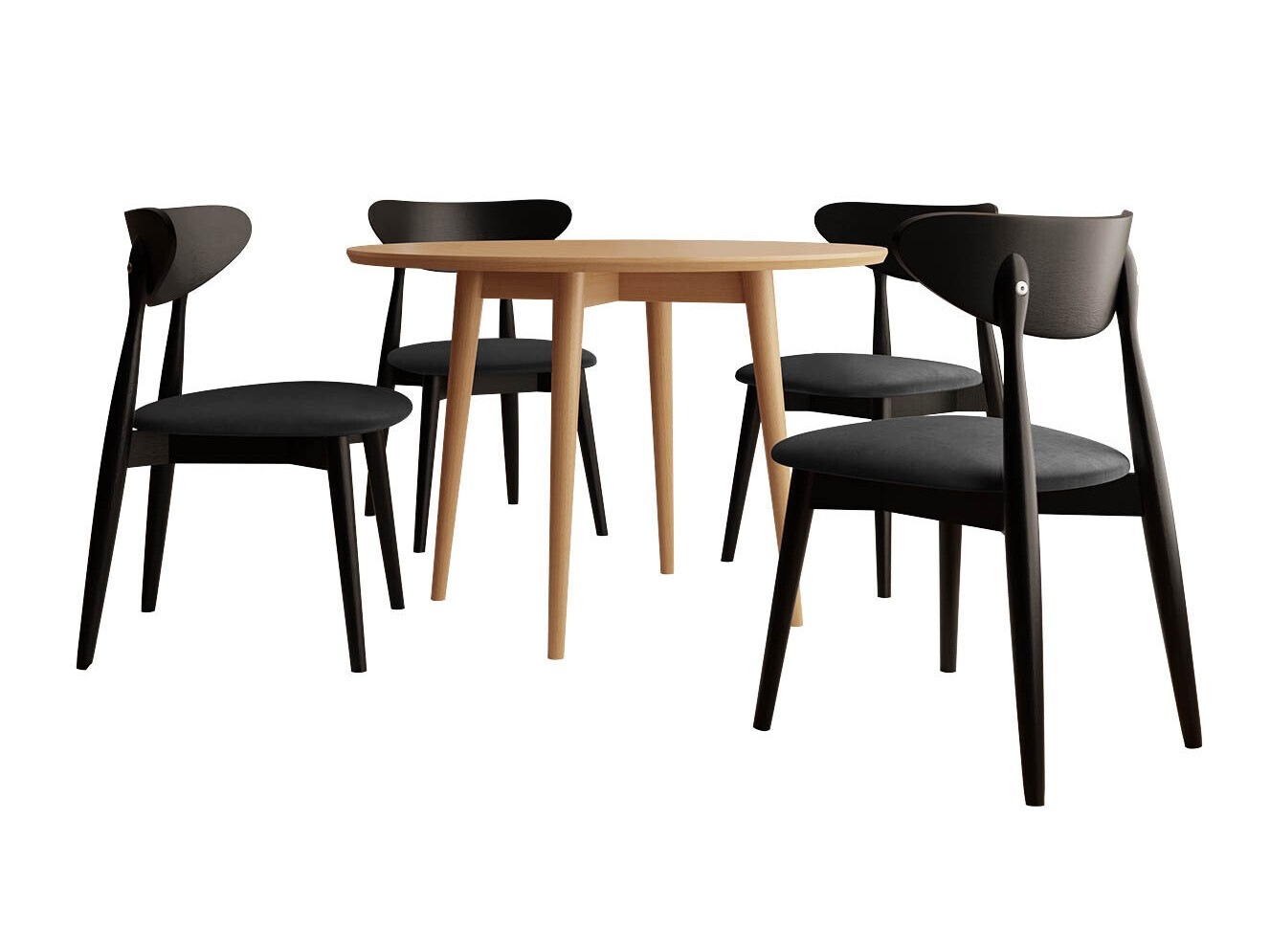 Söögitoakomplekt Racine 124 (Must)