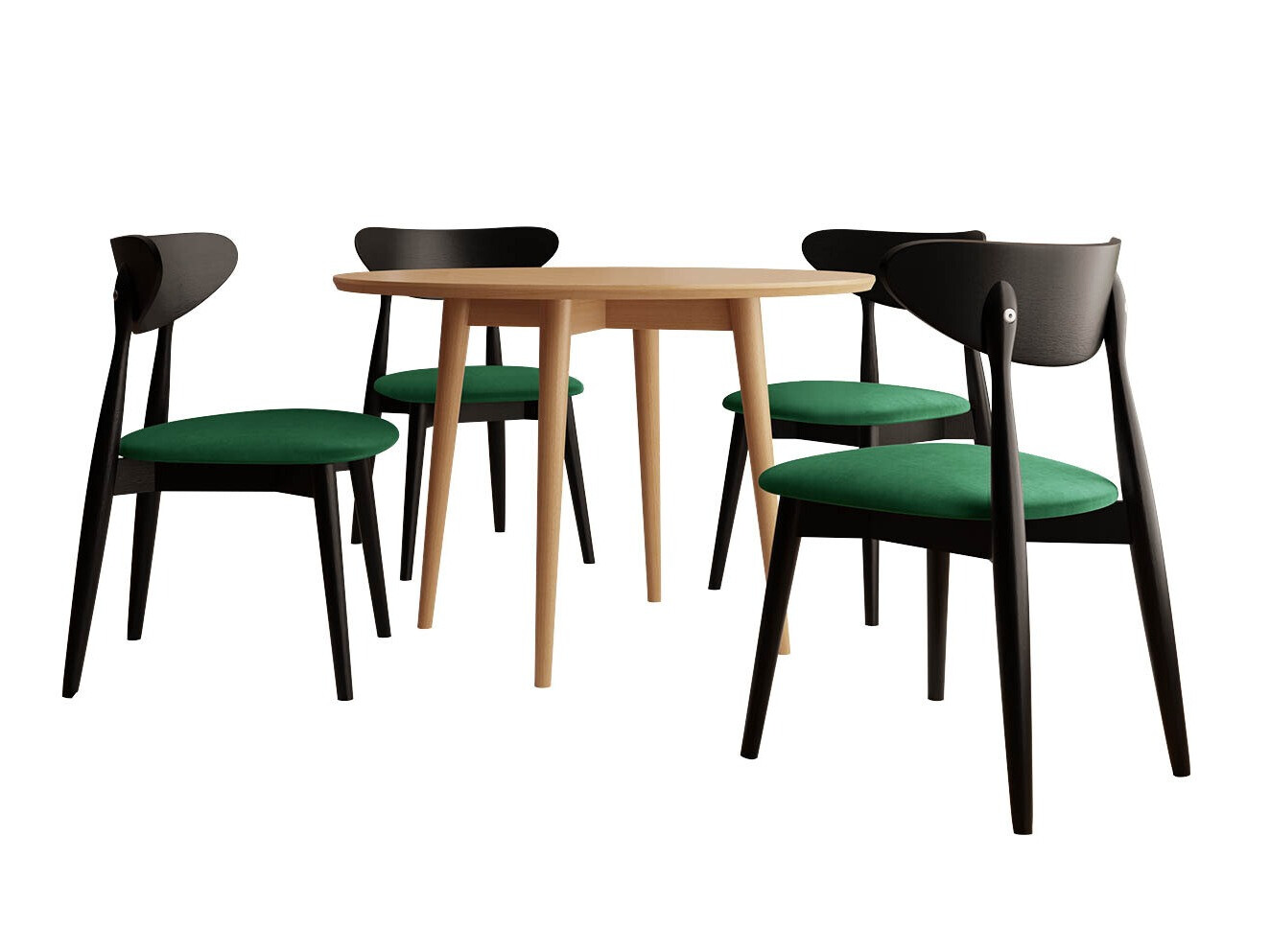 Söögitoakomplekt Racine 124 (Must)