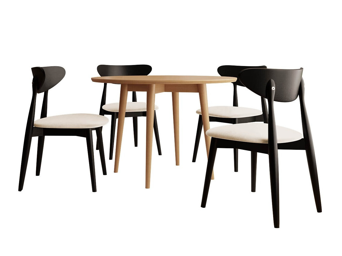 Söögitoakomplekt Racine 124 (Must)