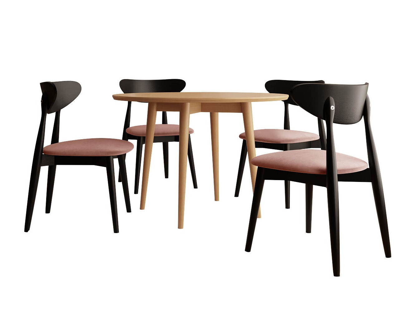 Söögitoakomplekt Racine 124 (Must)