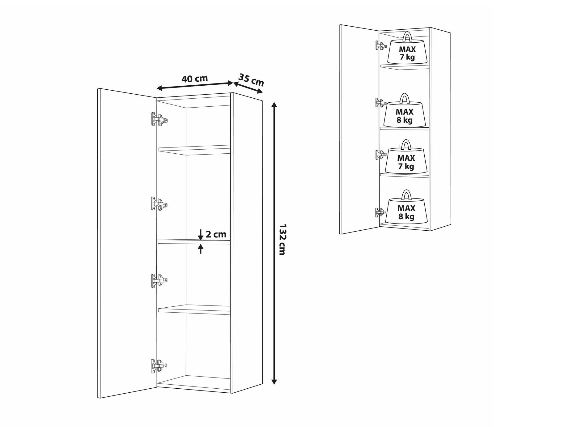 Vannitoa seinakapp Berwyn 1555 (Must)