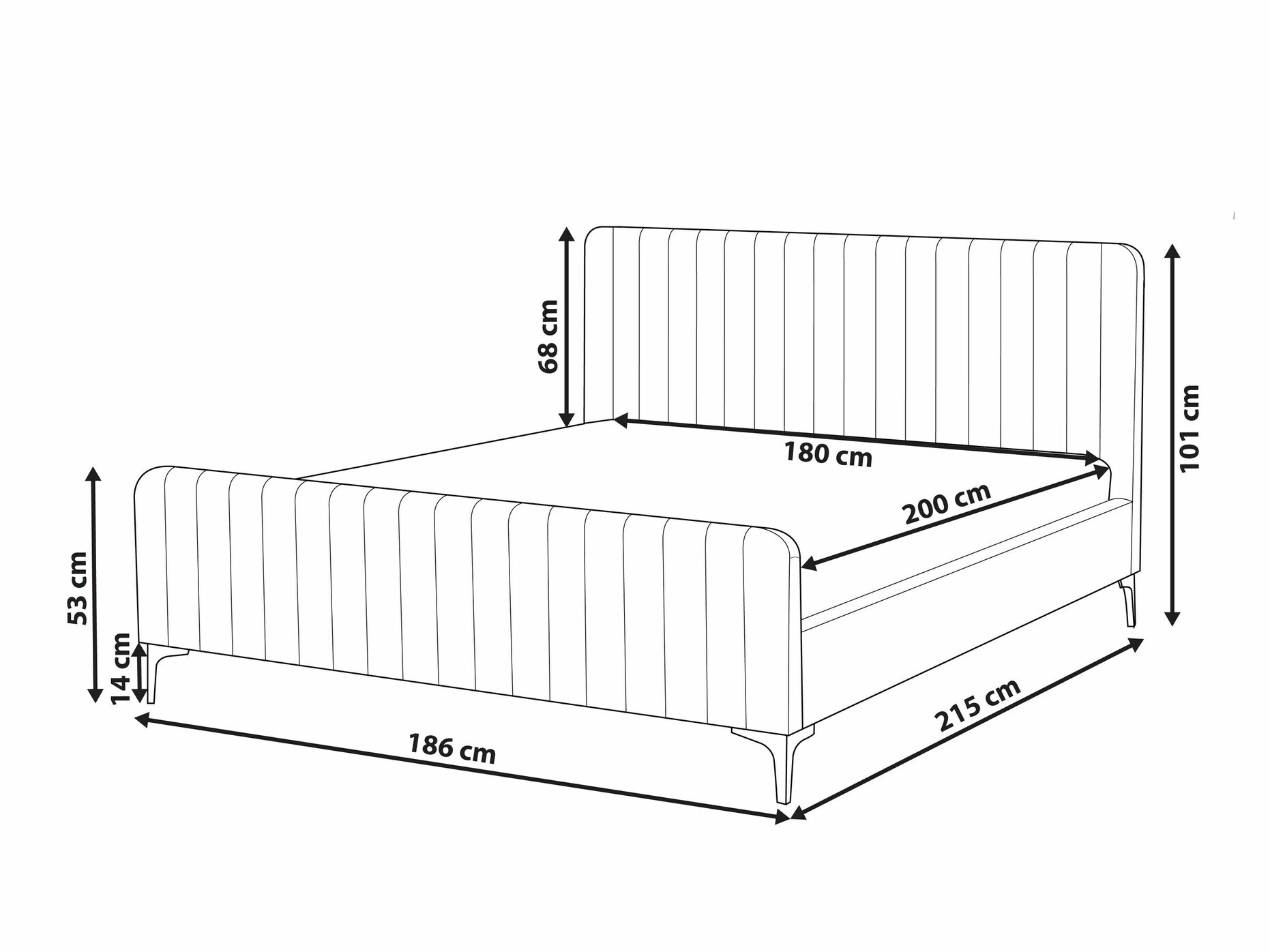 Voodi Berwyn 1584 (Taupe)
