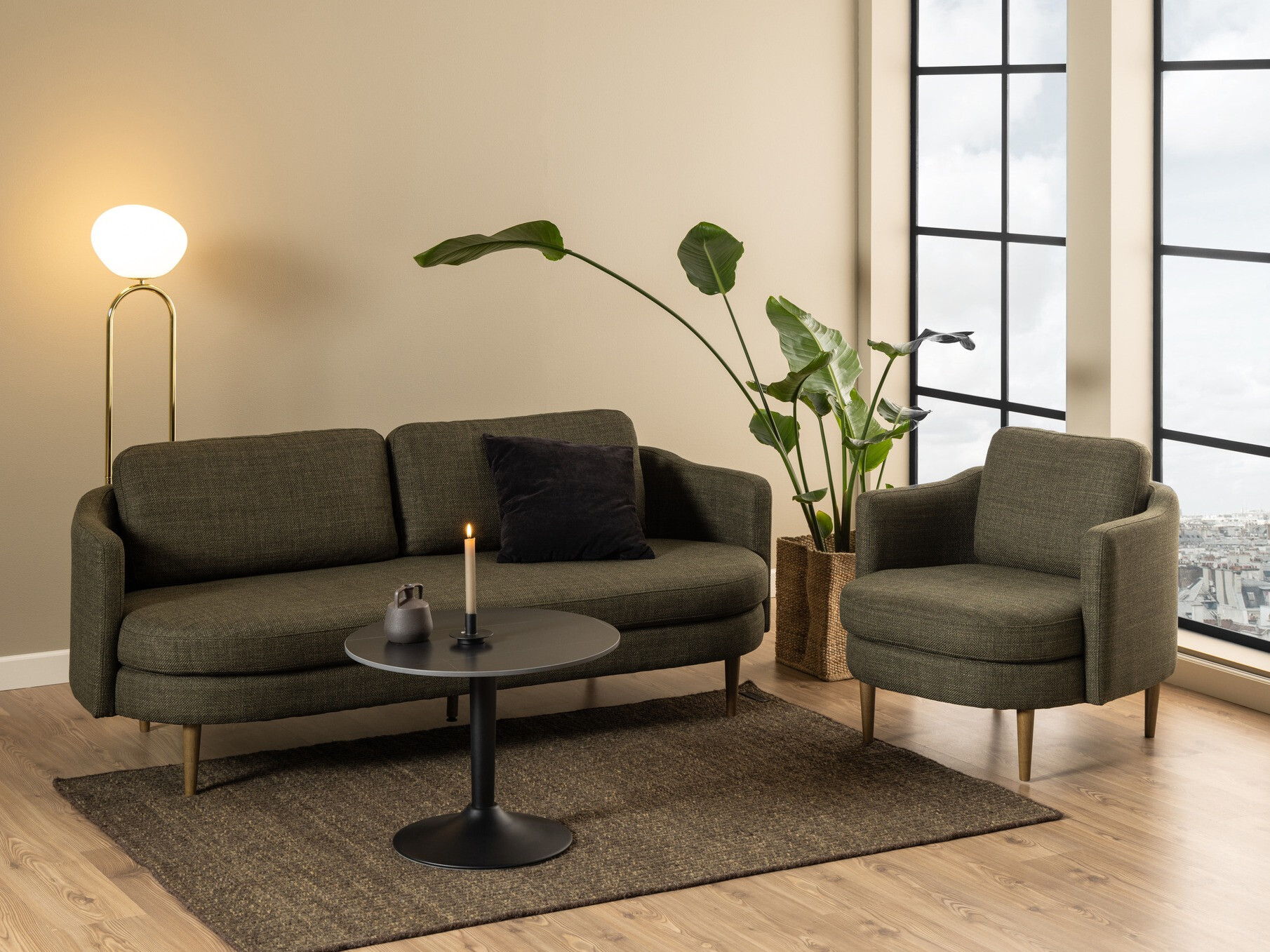 Diivanilaud Norsica 742 (Must marmor)
